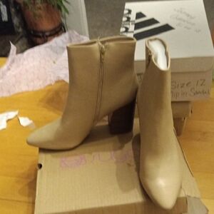 Sugar Tan Heeled Boots with Chunky Block Heel